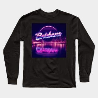 Vaporwave 80s Brisbane Long Sleeve T-Shirt